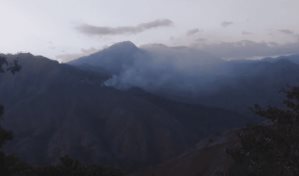 Bomberos forestales combaten incendios en lomas de Monseñor Nouel y San Juan