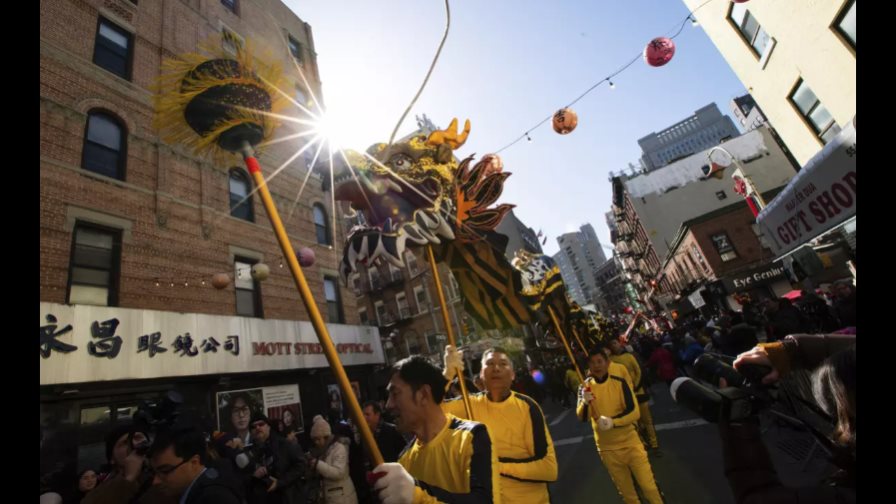 Festejan el Año Nuevo Lunar en el barrio chino de Nueva York