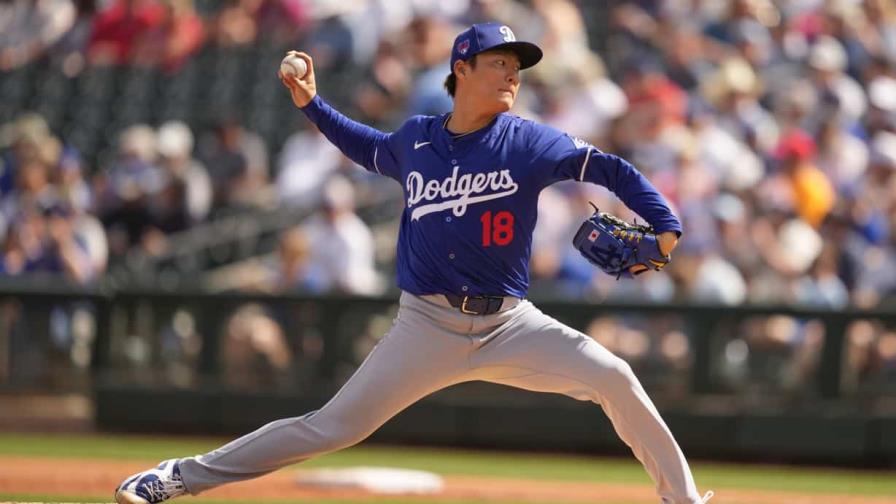 Yamamoto impresiona con dos episodios en blanco, en su debut de exhibición con Dodgers