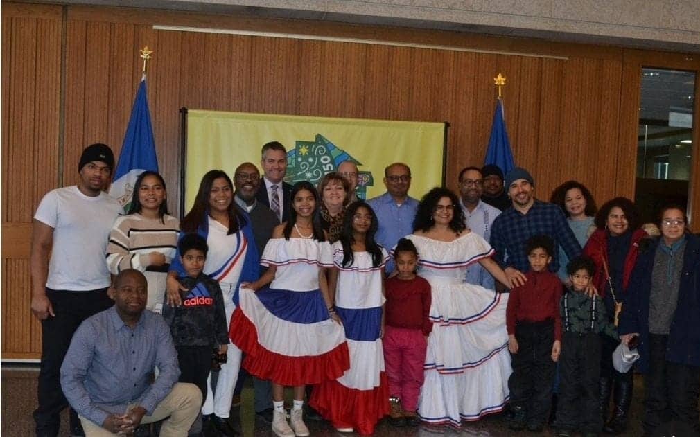 La comunidad de dominicanos en Winnipeg, Canadá, celebra el 180 aniversario de la Independencia Nacional.