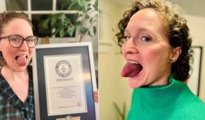 Mujer gana Record Guinness por su enorme lengua