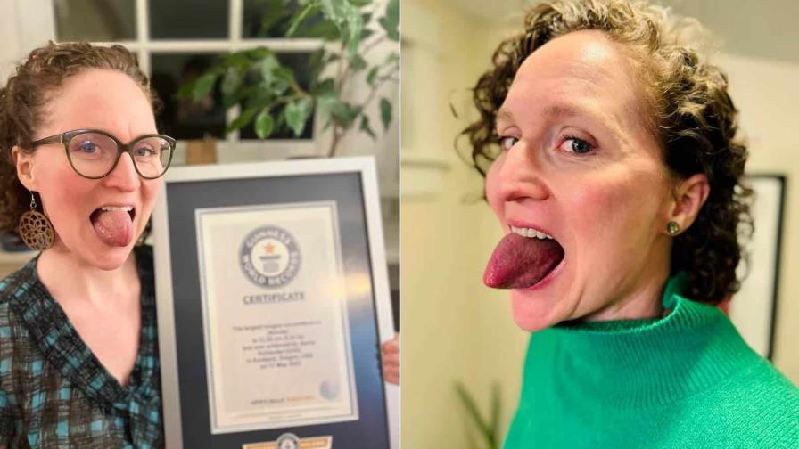 Mujer gana Record Guinness por su enorme lengua