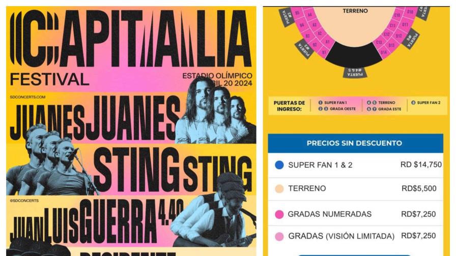 Estos son los precios del Festival Capitalia, con Sting, Juan Luis Guerra, Juanes y Residente
