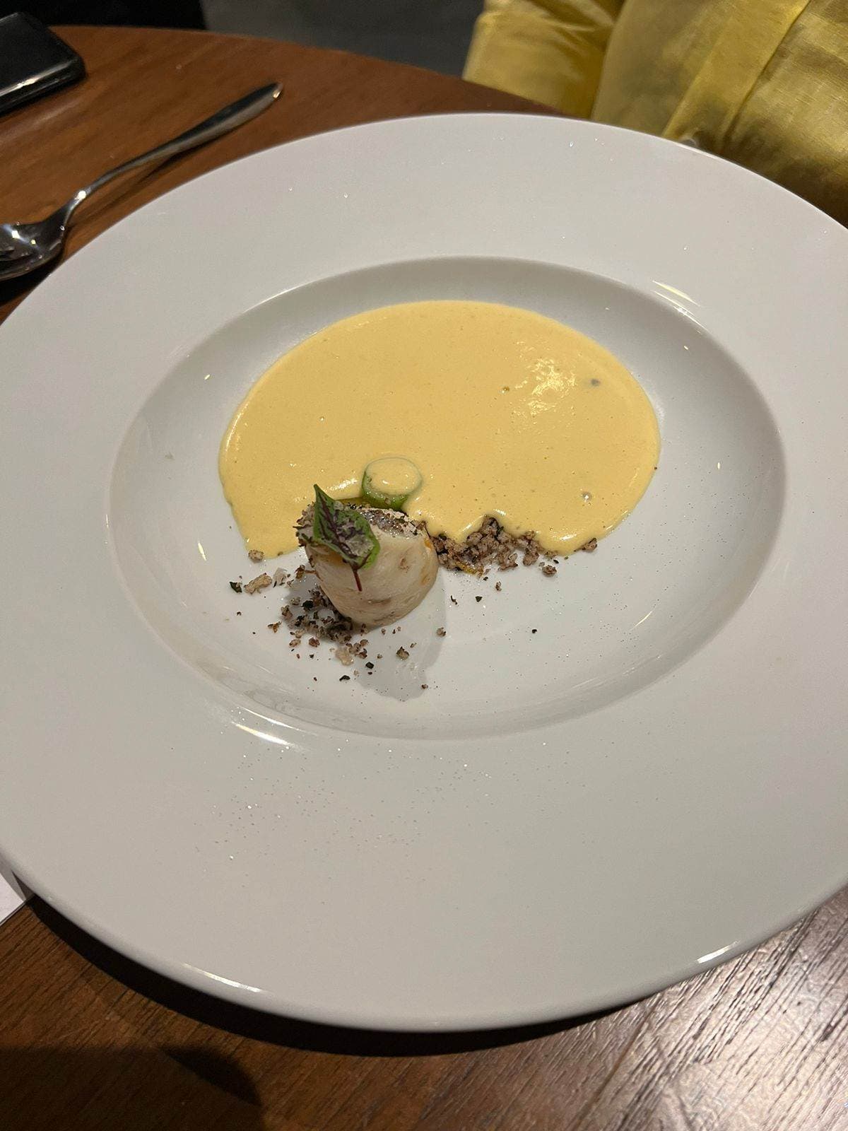 Crema de yautía coco del chef Luigi Puello.