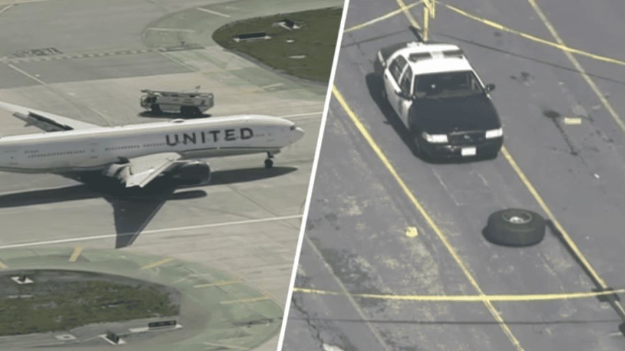 Avión de United Airlines pierde una rueda tras despegar del aeropuerto de San Francisco