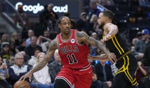 DeRozan cumple en el último minuto y Bulls vencen a Warriors; Curry sale lastimado
