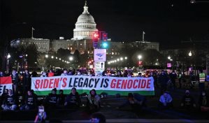 Una protesta propalestina obliga a Biden a empezar tarde su discurso del estado de la Unión