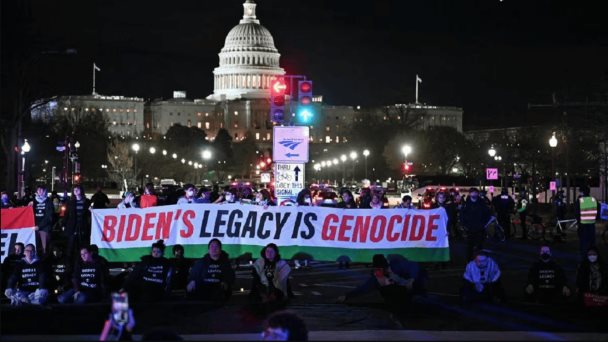 Una protesta propalestina obliga a Biden a empezar tarde su discurso del estado de la Unión