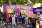 Activistas se manifiestan en la Zona Colonial a favor de los derechos de las mujeres Activistas se manifiestan en la Zona Colonial a favor de los derechos de las mujeres