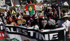 Manifestantes palestinos reciben a las estrellas de los Óscar al grito de dais vergüenza