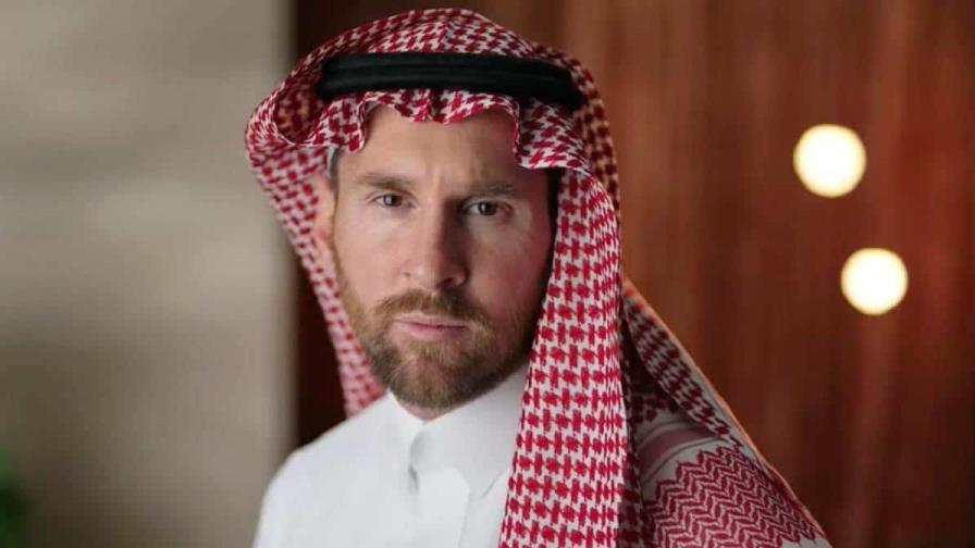 Messi se convierte en modelo de hiyab para campaña de marca de lujo de Arabia Saudí