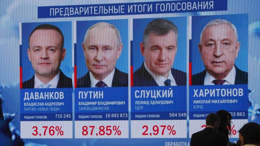 Putin seguirá en el Kremlin hasta 2030 tras lograr un histórico 87.34 % de los votos