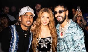 El encuentro de Shakira con Ozuna y Anuel en el lanzamiento de Las mujeres ya no lloran