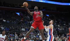 Zion Williamson produce 36 puntos en el triunfo de Pelicans sobre los alicaídos Pistons, 114-101