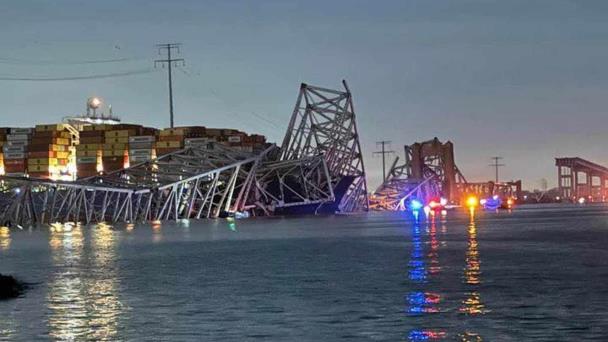 Derrumbe de puente en Baltimore: dos personas rescatadas