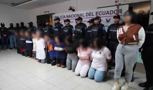 Nueve personas rescatadas y 34 detenidas en una operaci&oacute;n en Ecuador contra los secuestros