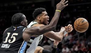 Antetokounmpo suma 36 puntos y 16 rebotes; Bucks derrotan 122-113 a Hawks