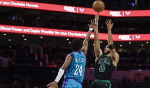 Con 25 puntos de Tatum y Hauser, los Celtics derrotan 118-104 a los Hornets