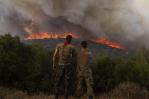 Un gran incendio en el norte de Grecia quema por tercer día consecutivo un bosque virgen