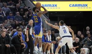 Pese a triple doble de Doncic, Warriors superan a Mavericks, 104-100