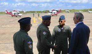 Abinader y la Fuerza Aérea reciben dos nuevos helicópteros comprados en Qatar