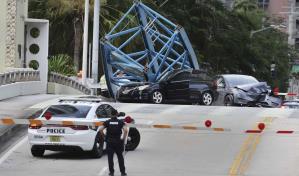 Parte de una grúa cae desde rascacielos hacia una calle en sur de Florida; hay 1 muerto y 2 heridos