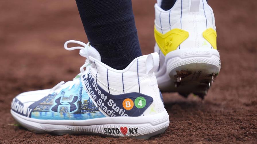 Soto rindió homenaje a Nueva York con zapatillas personalizadas en su debut