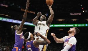 McCollum, Williamson ayudan a Pelicans a vencer 113-105 a Suns, dejándolos empatados en sexto lugar