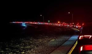 Largas colas de tráfico para quienes regresan de ver el eclipse