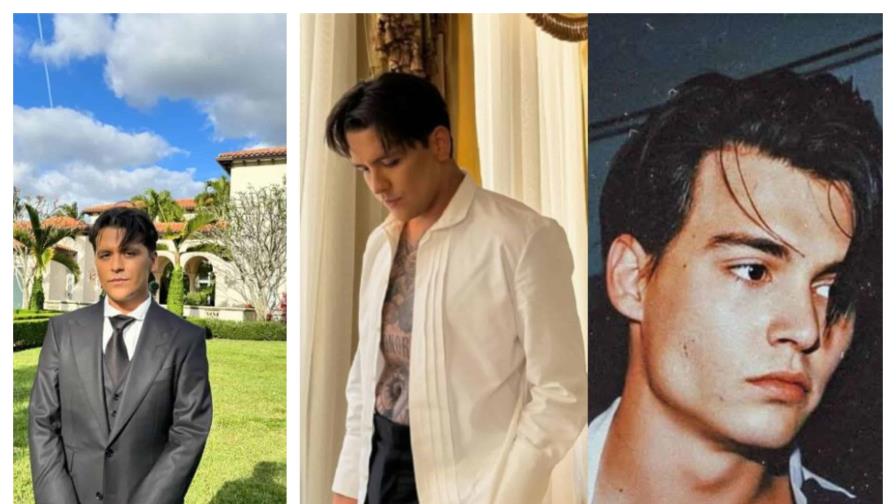 Christian Nodal publica foto de su rostro sin tatuajes y lo confunden con Johnny Depp