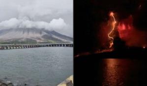 Miles de evacuados en Indonesia por la erupción de un volcán que desató una alerta de tsunami