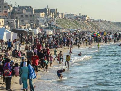 Respiro para palestinos desplazados en Franja de Gaza