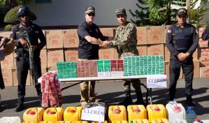 Ejército entrega al Ceccom más de dos millones de cigarrillos decomisados en operativos