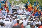 Luis Abinader realiza caravanas junto a candidatos congresuales en las provincias del noroeste 