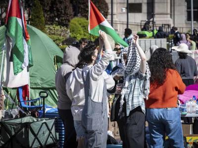 Protestas a favor de palestinos en varias universidades de EEUU