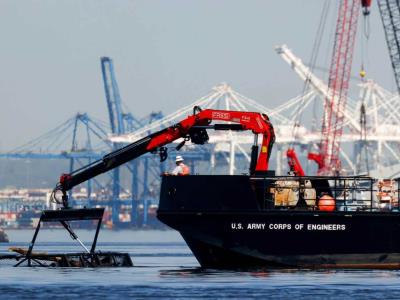 Abrirán canal más profundo tras colpso del puente de Baltimore