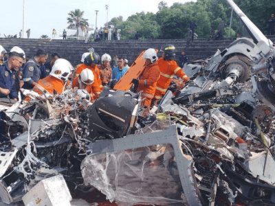 Diez fallecidos por el choque helicópteros de la Marina de Malasia