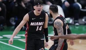 Heat impone récord de la franquicia con 23 triples en playoffs; iguala serie ante Celtics