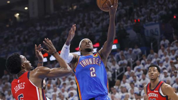 Gilgeous-Alexander anota 33 puntos y Thunder doblega 124-92 a Pelicans para tomar ventaja de 2-0