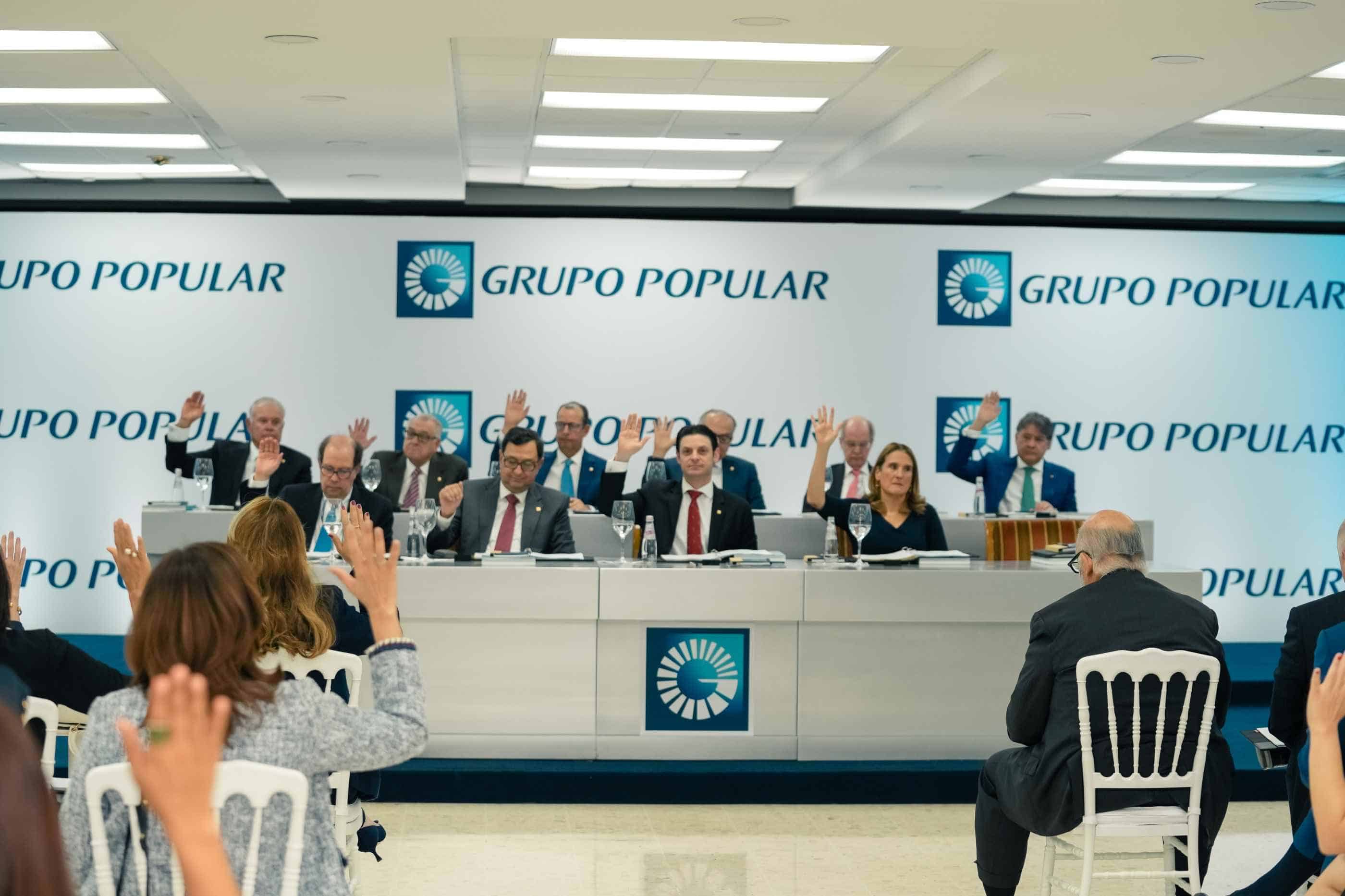 Los accionistas aprobaron incrementar el capital social del Grupo Popular.