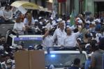 Abinader y Moreno exhiben fuerza en caravana en el Distrito Nacional
