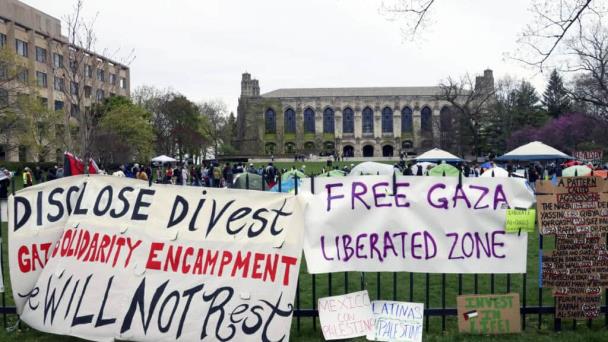 Estudiantes estadounidenses piden a sus universidades que rompan con Israel