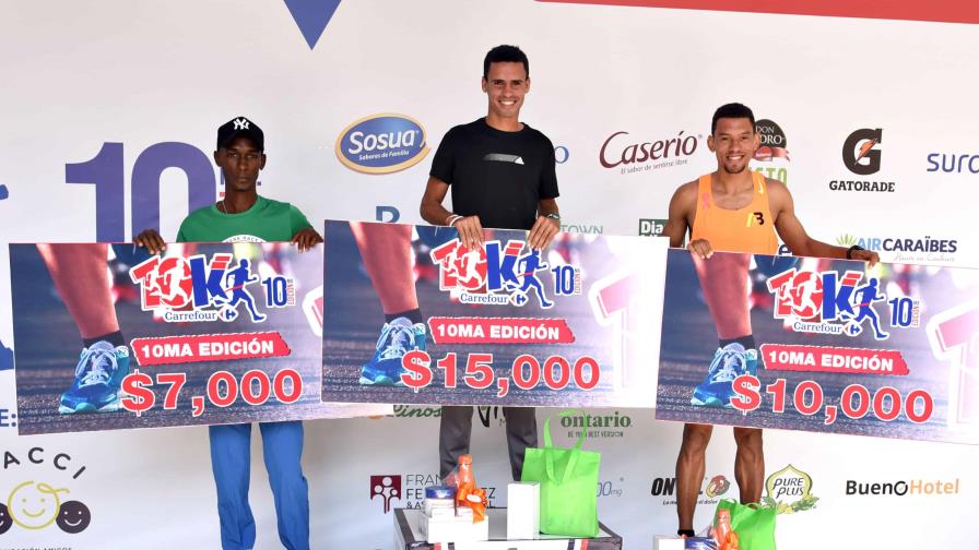 Soranyi Rodríguez y Jilberto Santana ganaron décima Carrera 10K Carrefour