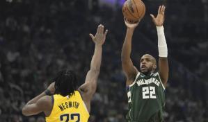 Bucks siguen con vida en serie, al aplastar 115-92 a Pacers en el 5to partido