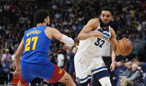 Edwards anota 43 puntos; Karl Towns suma 20 y Timberwolves gana primero de la serie a Denver