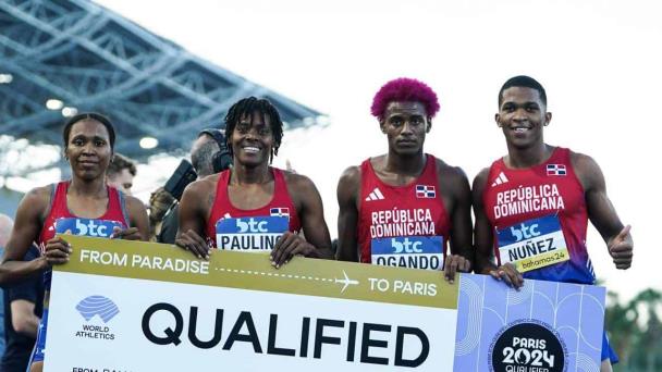 Relevo mixto dominicano clasifica para los Juegos de París 2024 liderado por Marileidy Paulino