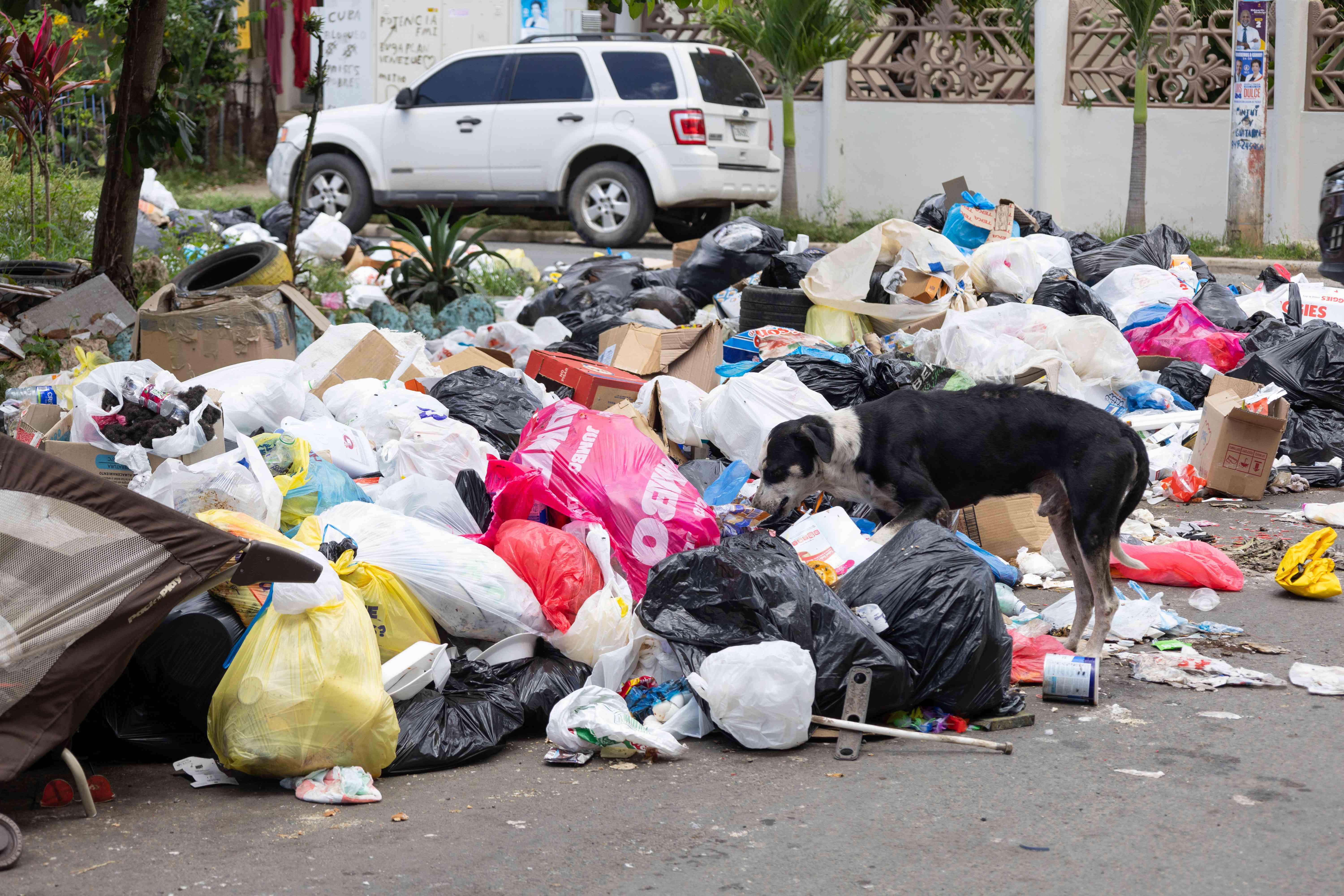 La gente alega que los camiones tardan en recoger los residuos.