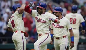 Harper dispara jonrón, Wheeler poncha a 11 y los Filis barren en serie de 4 juegos a Gigantes