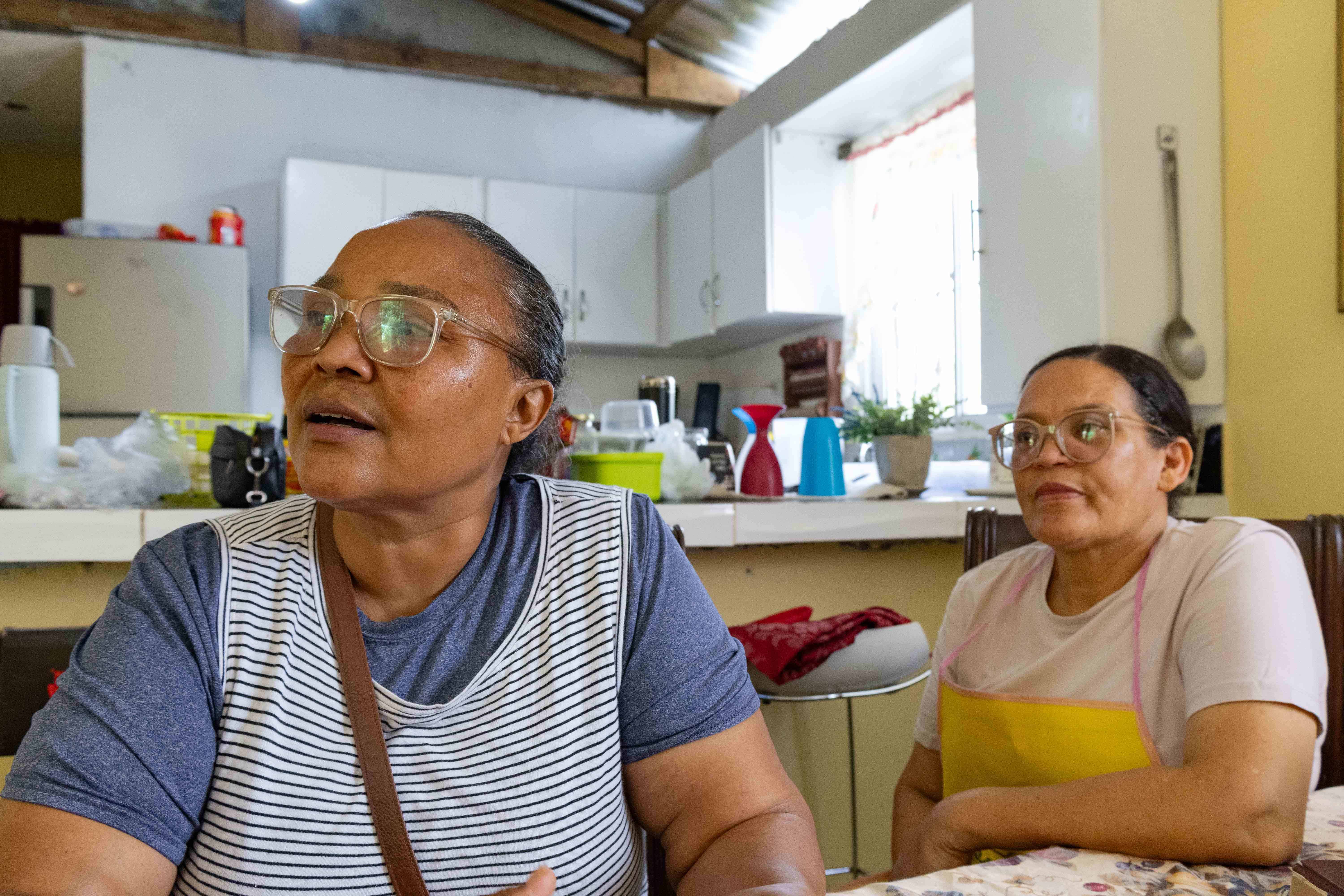 María y América López son residentes de Los Alcarrizos.