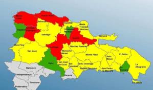 Aguaceros continuarán este miércoles con cinco provincias en alerta roja